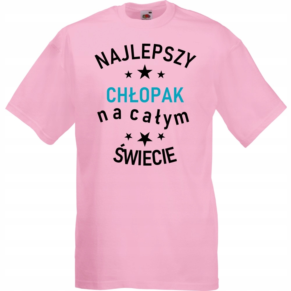 

Koszulka dzień chłopaka najlepszy XL różowa