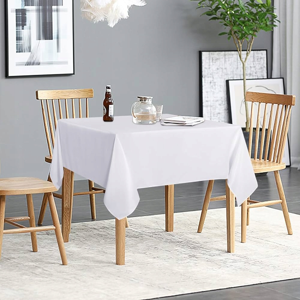 BIAŁY OBRUS 140x300 GRUBY MATOWY GŁADKI NA STÓŁ UNIWERSALNY Marka bez marki
