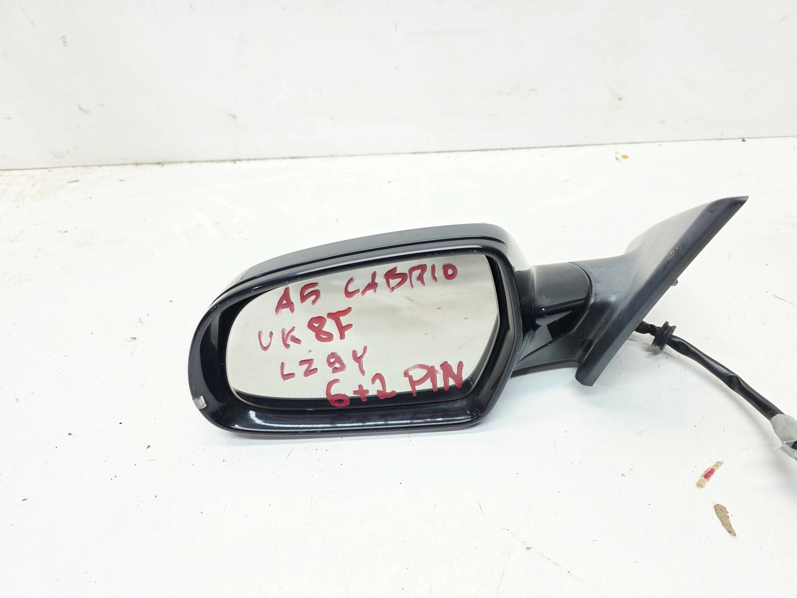 mirror exterior left AUDI A5 8T CABRIO 6+2 PIN LZ9Y UK