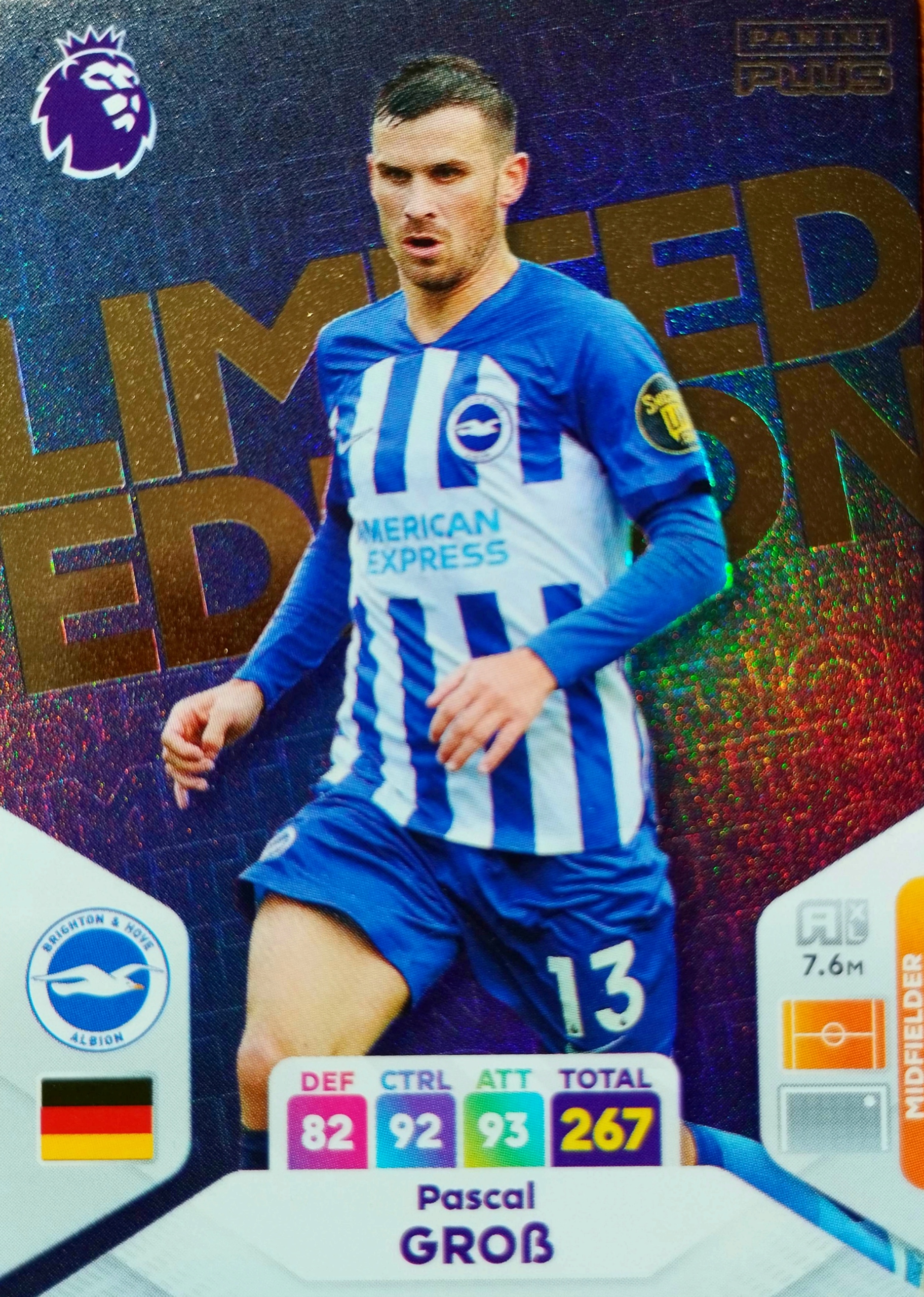 Panini Premier League 2024 Plus Limited Pascal Gros