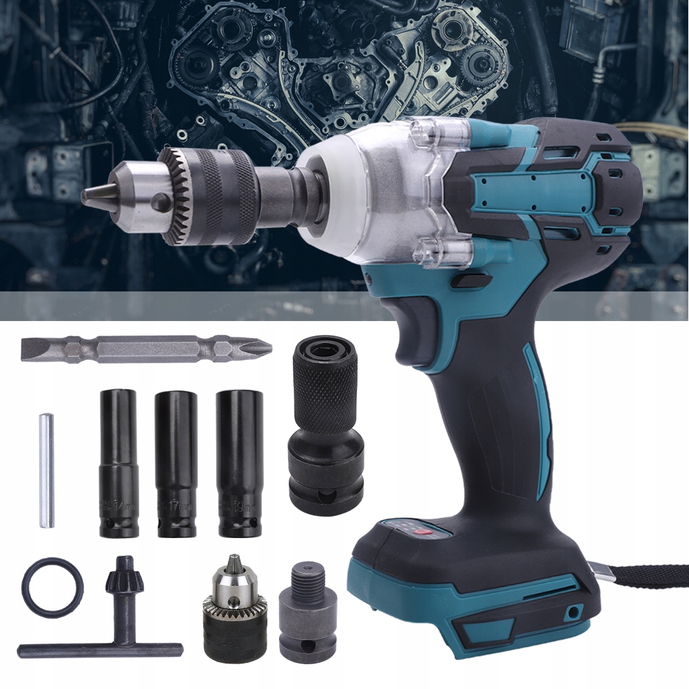 Akumulátorový Úderový Klíč Nástavce Sada Pro Ma-kita 18V 520Nm