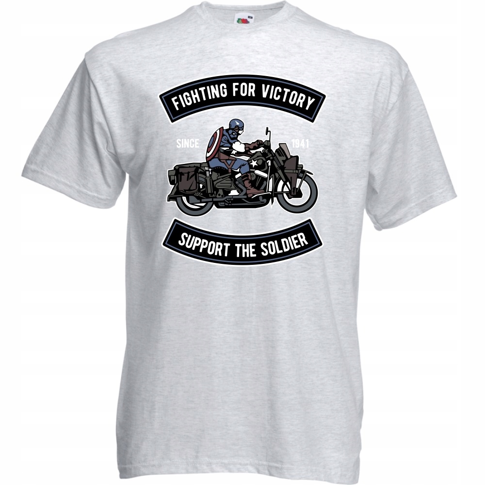 

Koszulka motor motocyklista wojsko S ash szara