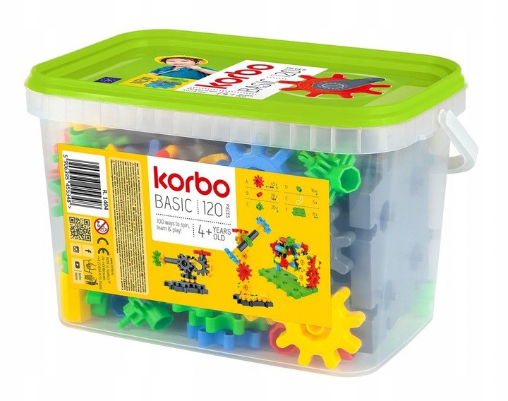 

Klocki Korbo 120 el. Ruchome Konstrukcyjne Zakręć