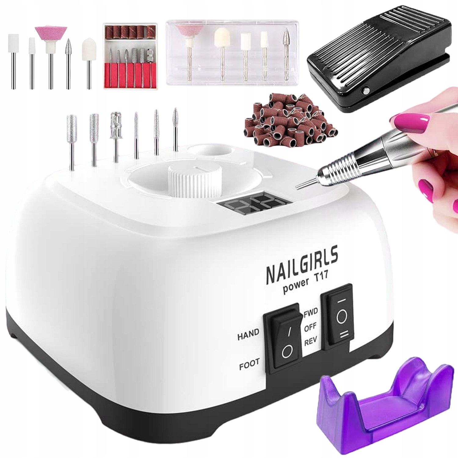 Bruska Na Nehty Pro Manikúru A Pedikúru Profesionální Silná Frézy