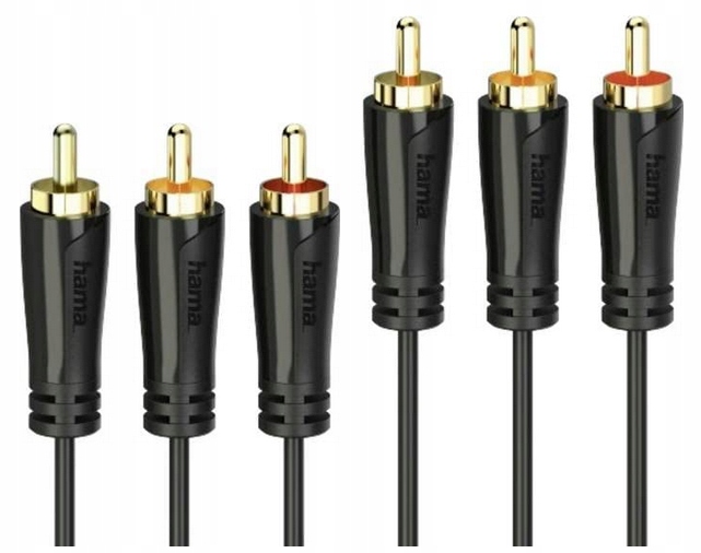 Kabel Hama 75122158 3x Rca (cinch) 3x Rca (cinch) 3 m Złote