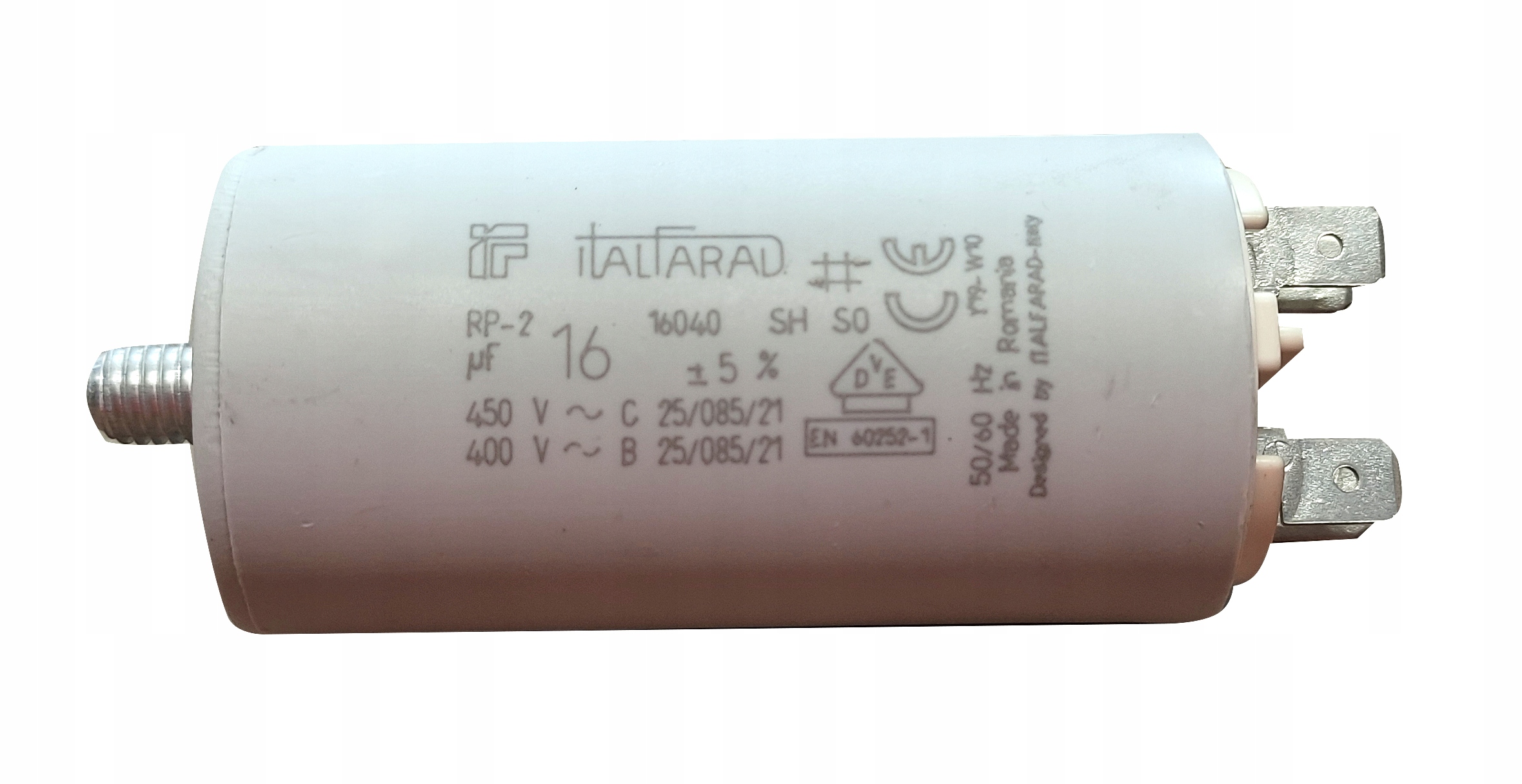 

Kondensator rozruchowy silnika 16uF 450V