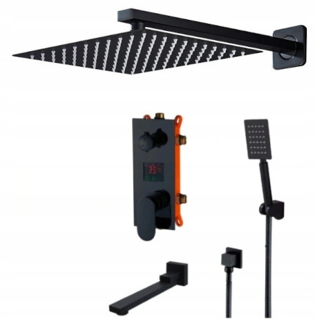 Podomietkový Displej S Čiernym Matným Výtokom 40 CM