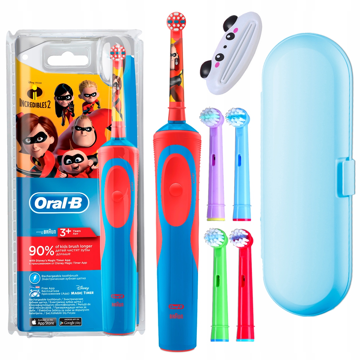 Szczoteczka Elektryczna dla Dzieci Oral-B Vitality D12 Iniemamocni Zestaw