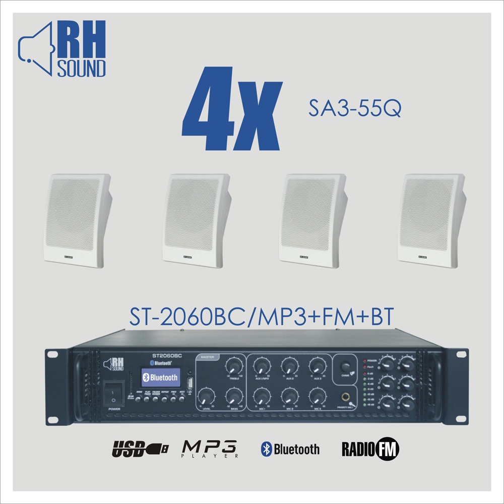 Wzmacniacz Rh Sound ST-2060BC+ 4x SA3-55Q