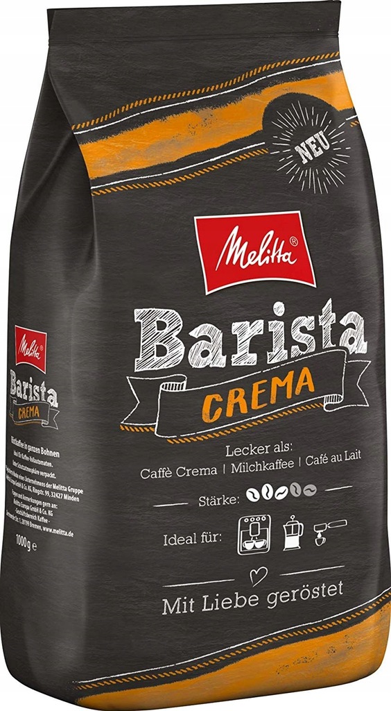 Kawa ziarnista mieszana Melitta Barista Crema 1000 g
