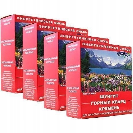 Mieszanka Szungit Kwarc i Krzem Filtr do wody 380 g x 4