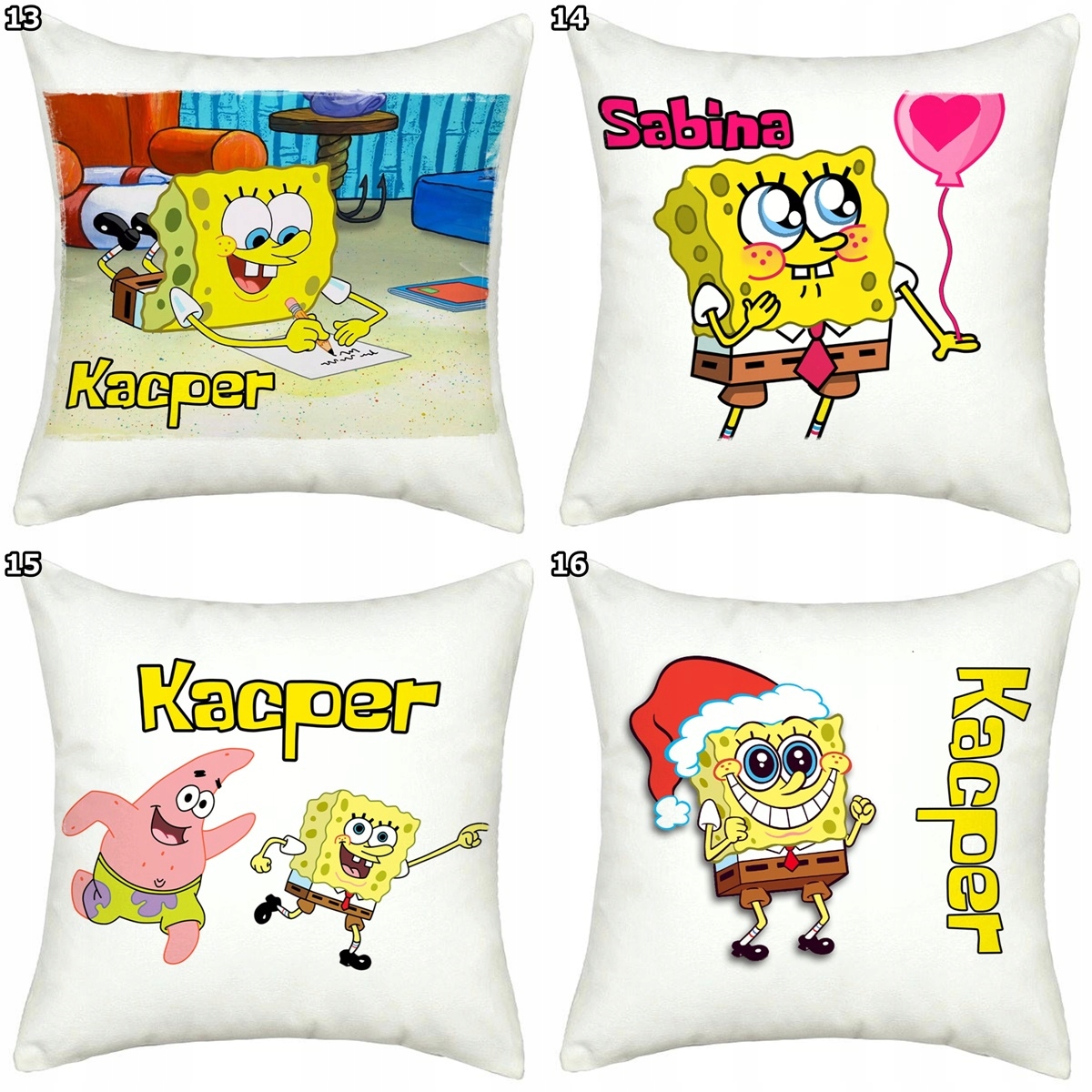 PODUSZKA SPONGEBOB + IMIĘ Typ poduszka