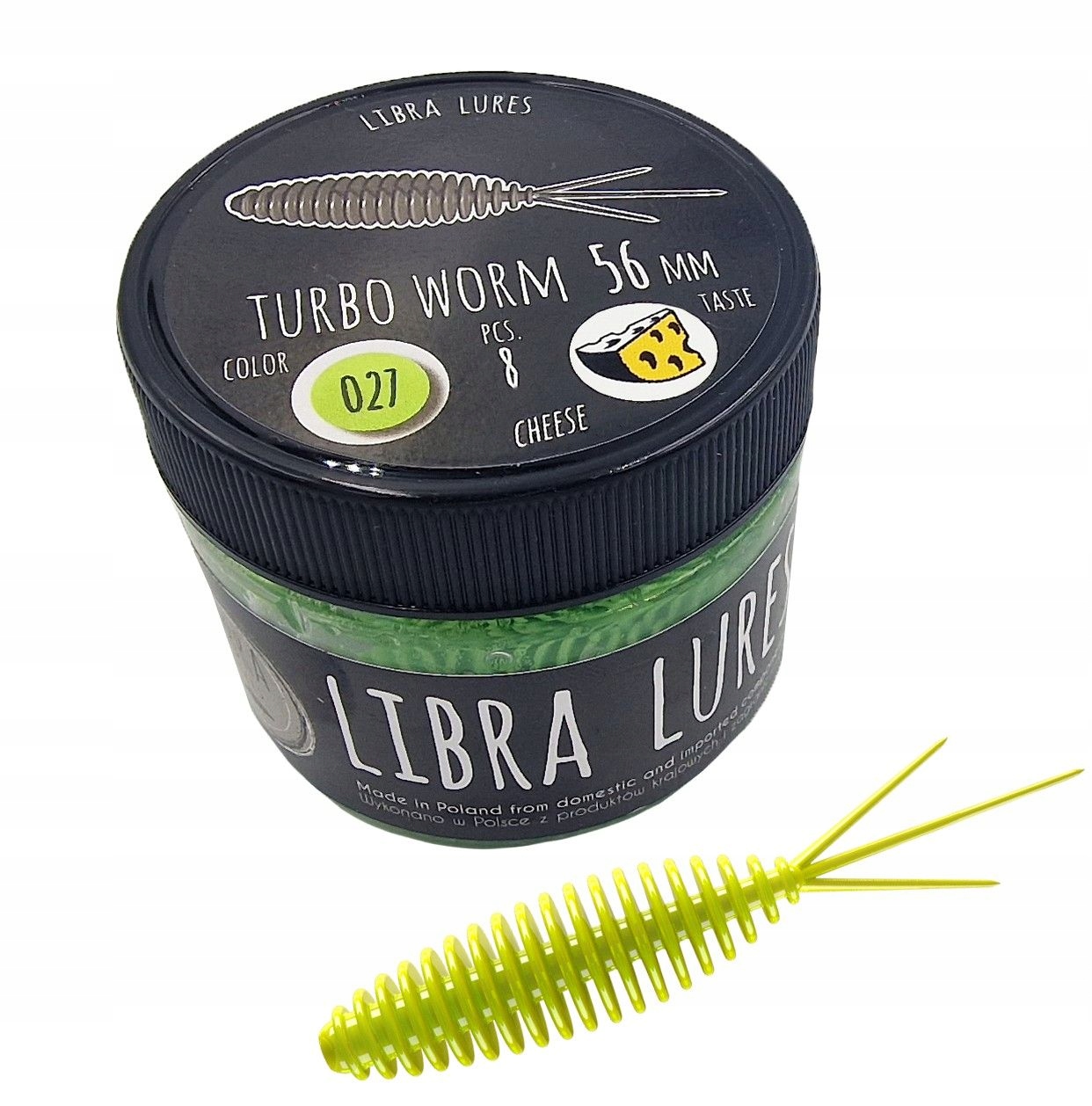 Libra Lures Turbo Worm 027 Bez aromatu 5,6cm Smak: Bez aromatu, Długość (cm