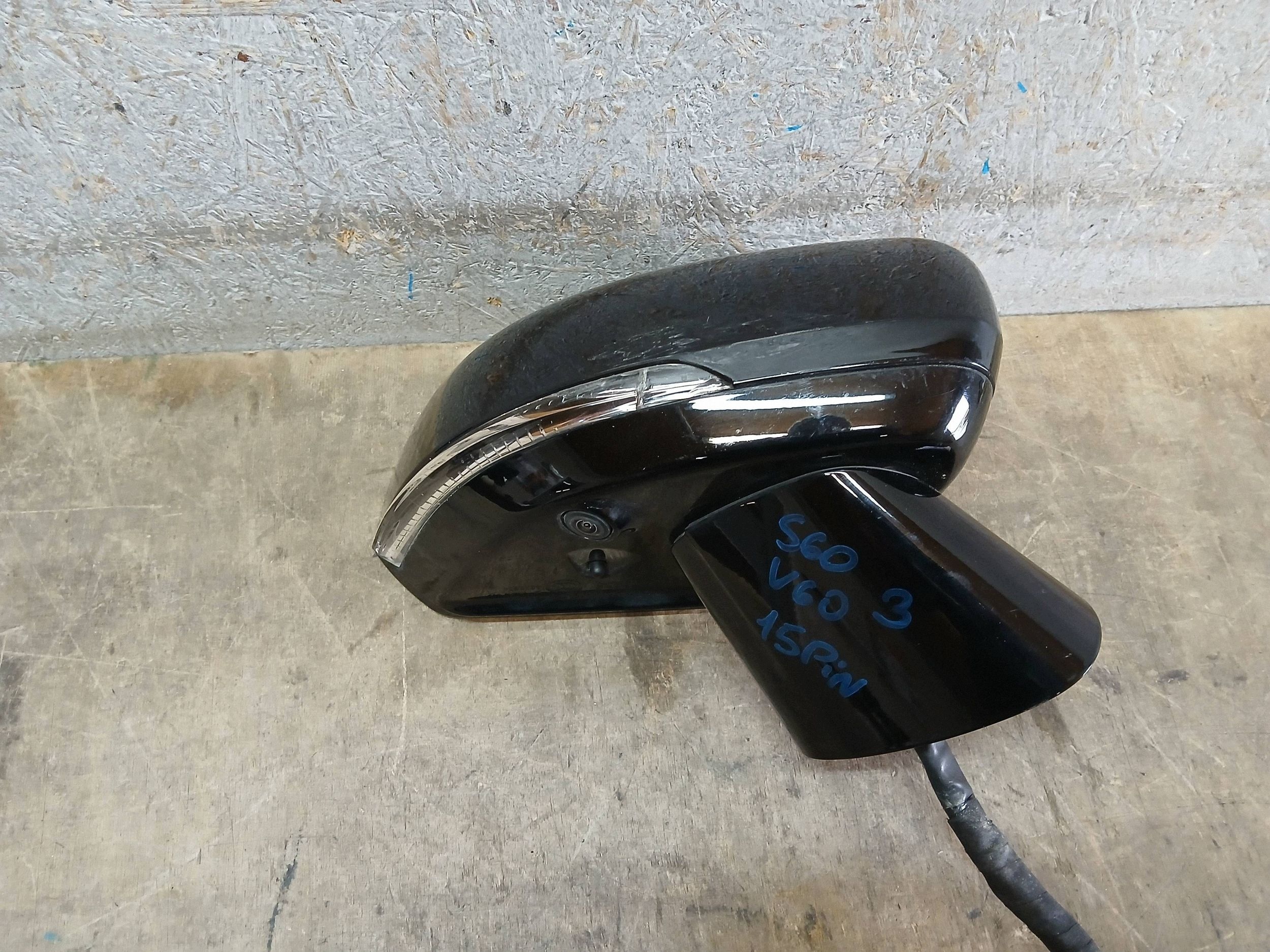 mirror front right VOLVO S60 S-60 V60 V-60 III 3 15+1 PIN KAMERA