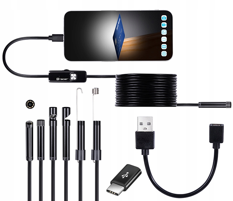 

Kamera Endoskop. Tracer Hardwire 5M 7MM Led Usb-c