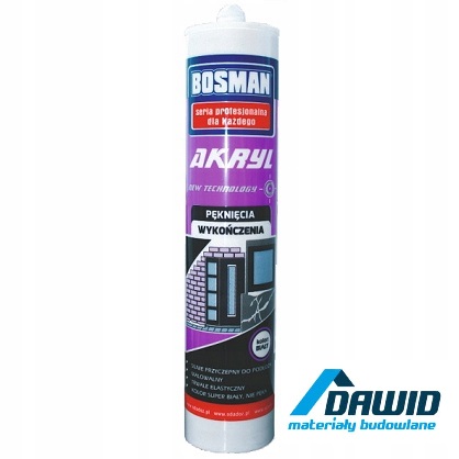 AKRYL BIAŁY PĘKNIĘCIA I WYKOŃCZENIA BOSMAN 280ML