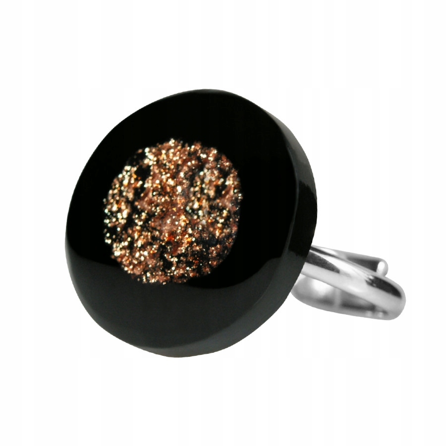 Prstýnek Harf černý dámský univerzální kroužek