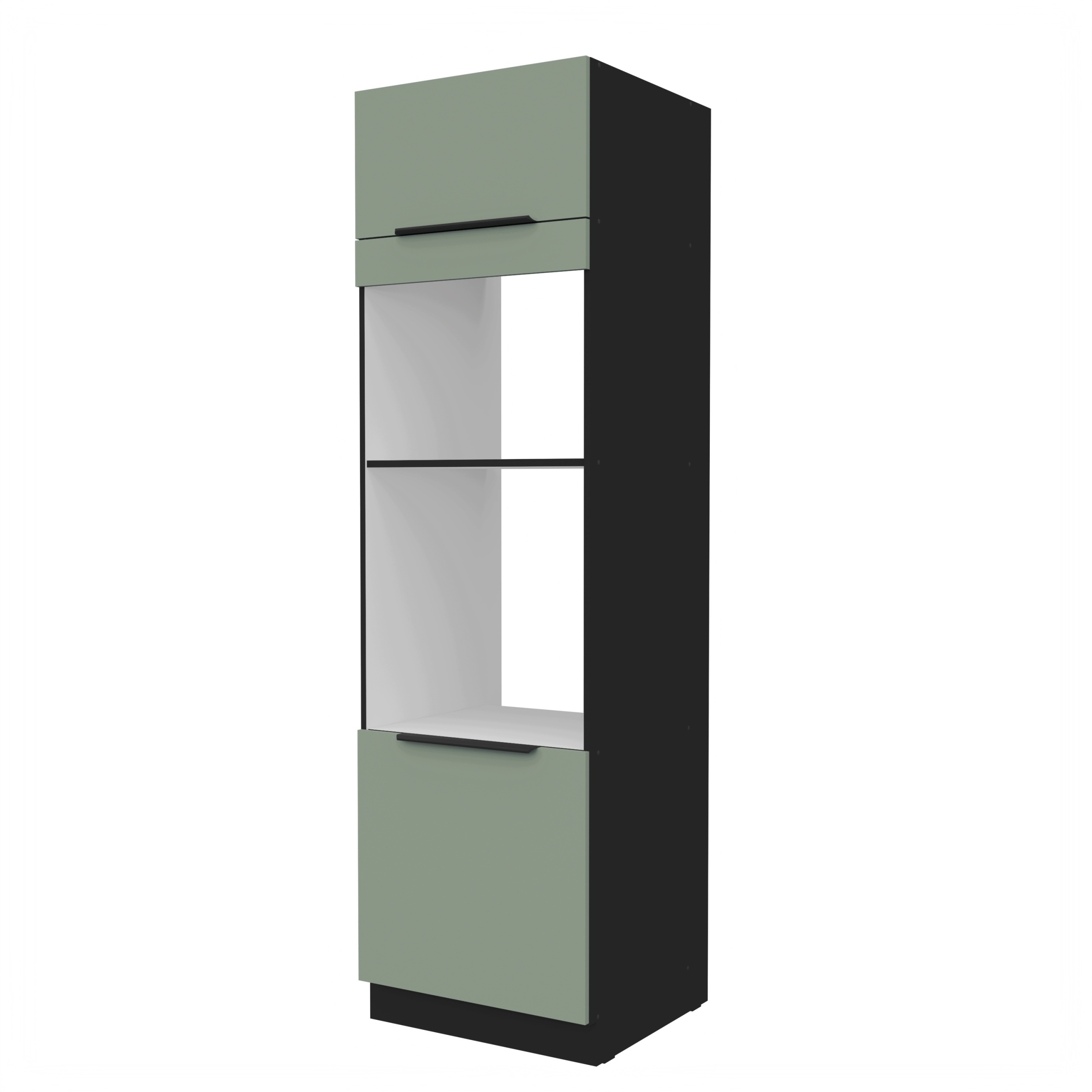 Stojící kuchyňská skříňka pro vestavnou troubu a mikrovlnku 60 cm Aquamarine