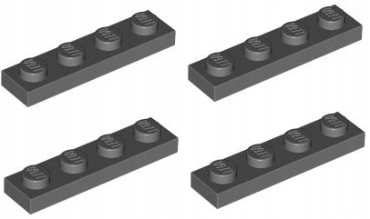 

4You Lego 3710 Płytka 1X4 C. Szary (4szt)