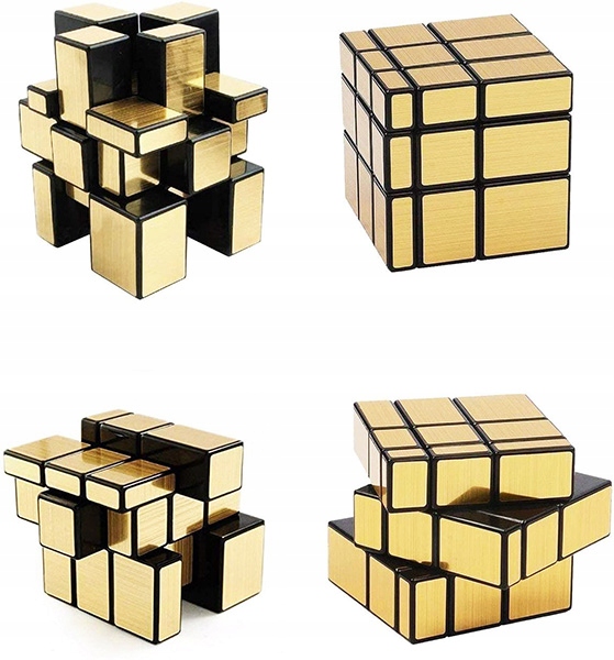 KOSTKA MIRROR CUBE ZŁOTA ASYMETRYCZNA 3X3 QY