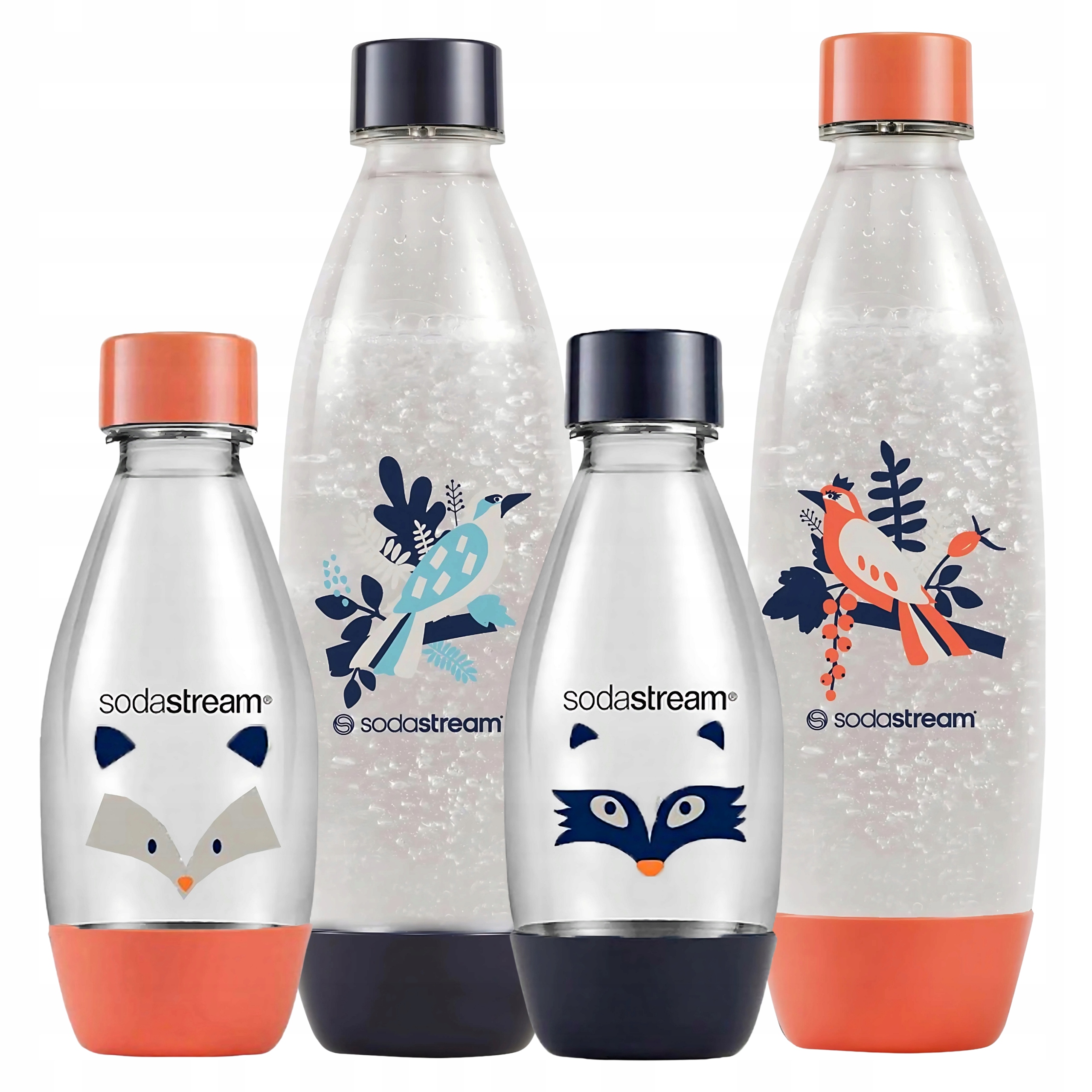 Sada lahví SodaStream Fuse Ptáci 1L x2 Borsuk Szop 0,5L komplet