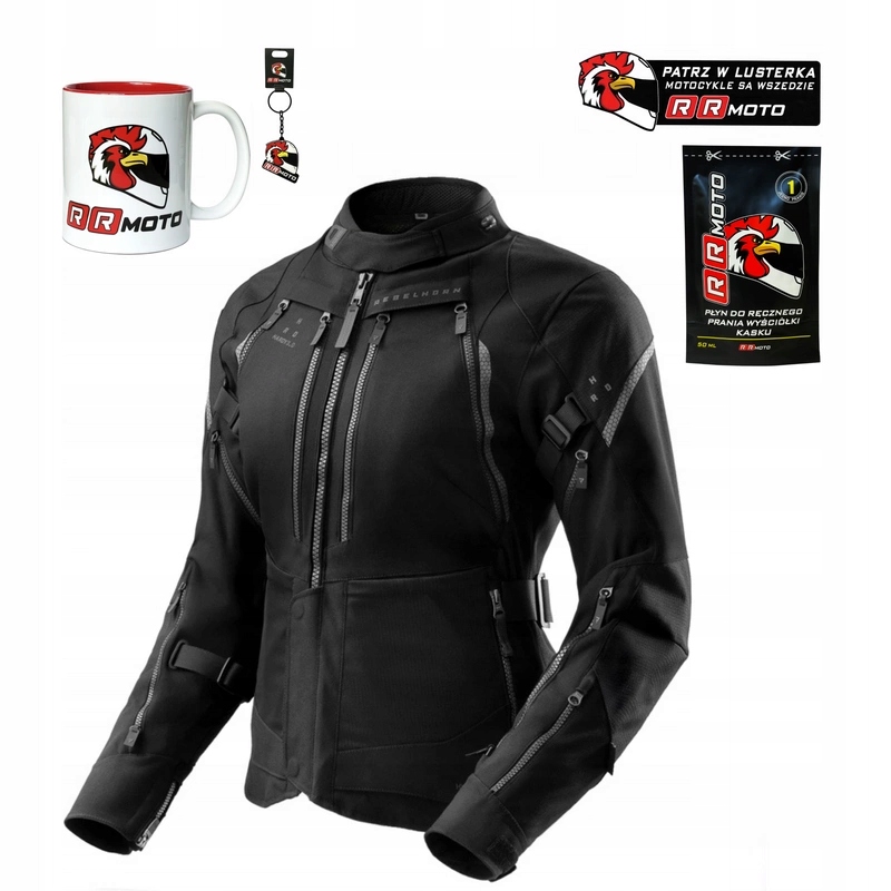 Dámska motocyklová bunda Rebelhorn Hardy 3.0 Lady Black čierna Darčeky