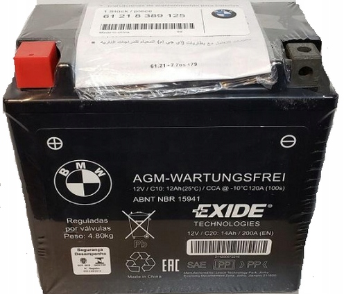 

Bmw akumulator Agm 14Ah 200A R1250GS K50 K51