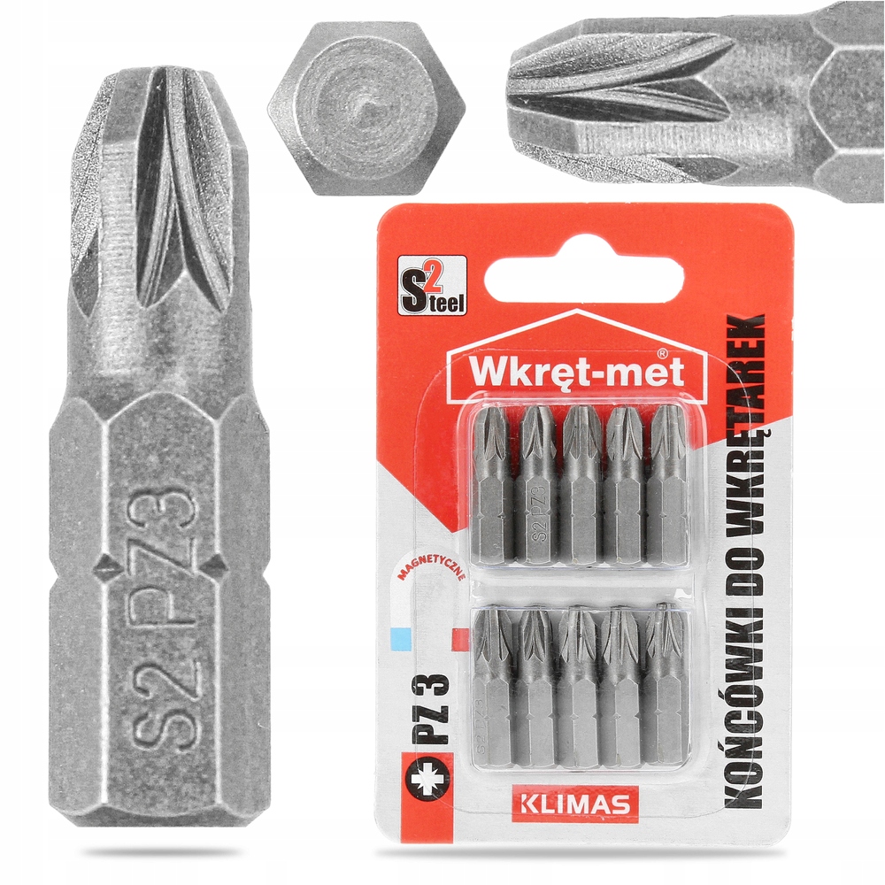 

Zestaw Bitów do Wkrętarki Końcówka Magnes Bit PZ-3
