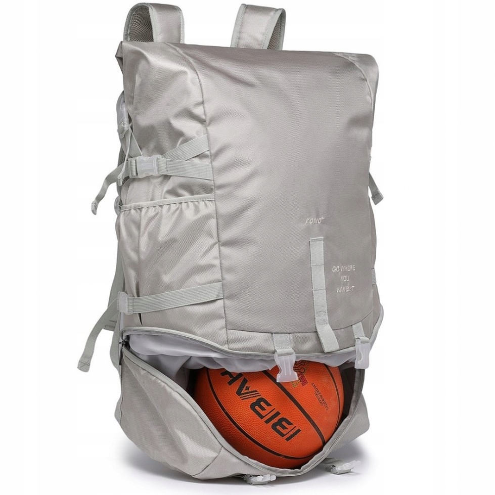Batoh na basketbalový míč Velký tréninkový 50L Lehký Šedý Canyon