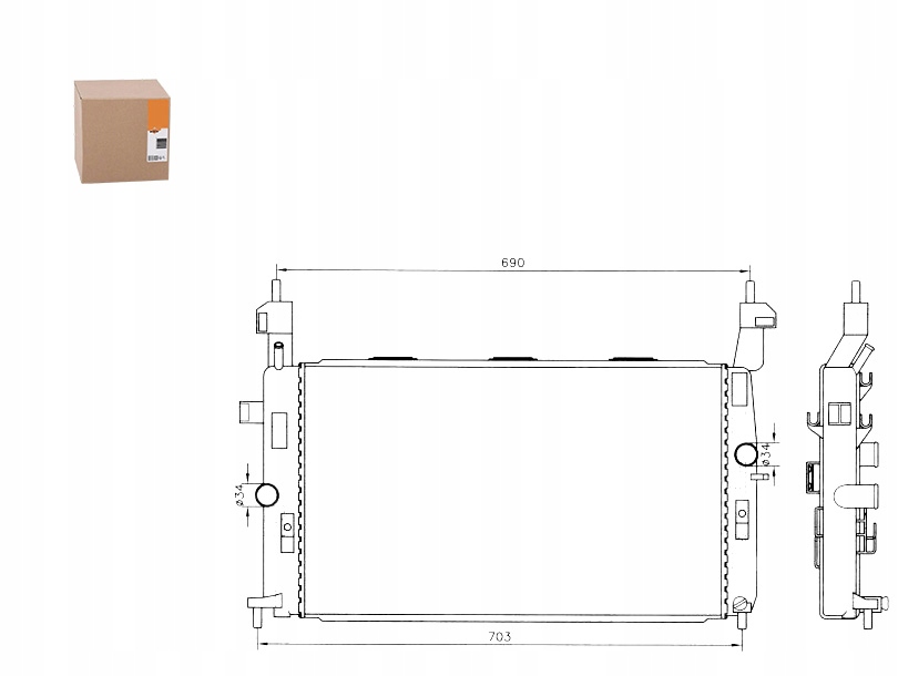 NRF55317 Chladič Opel Meriva 1,4-1,8 Asistent řidiče #33