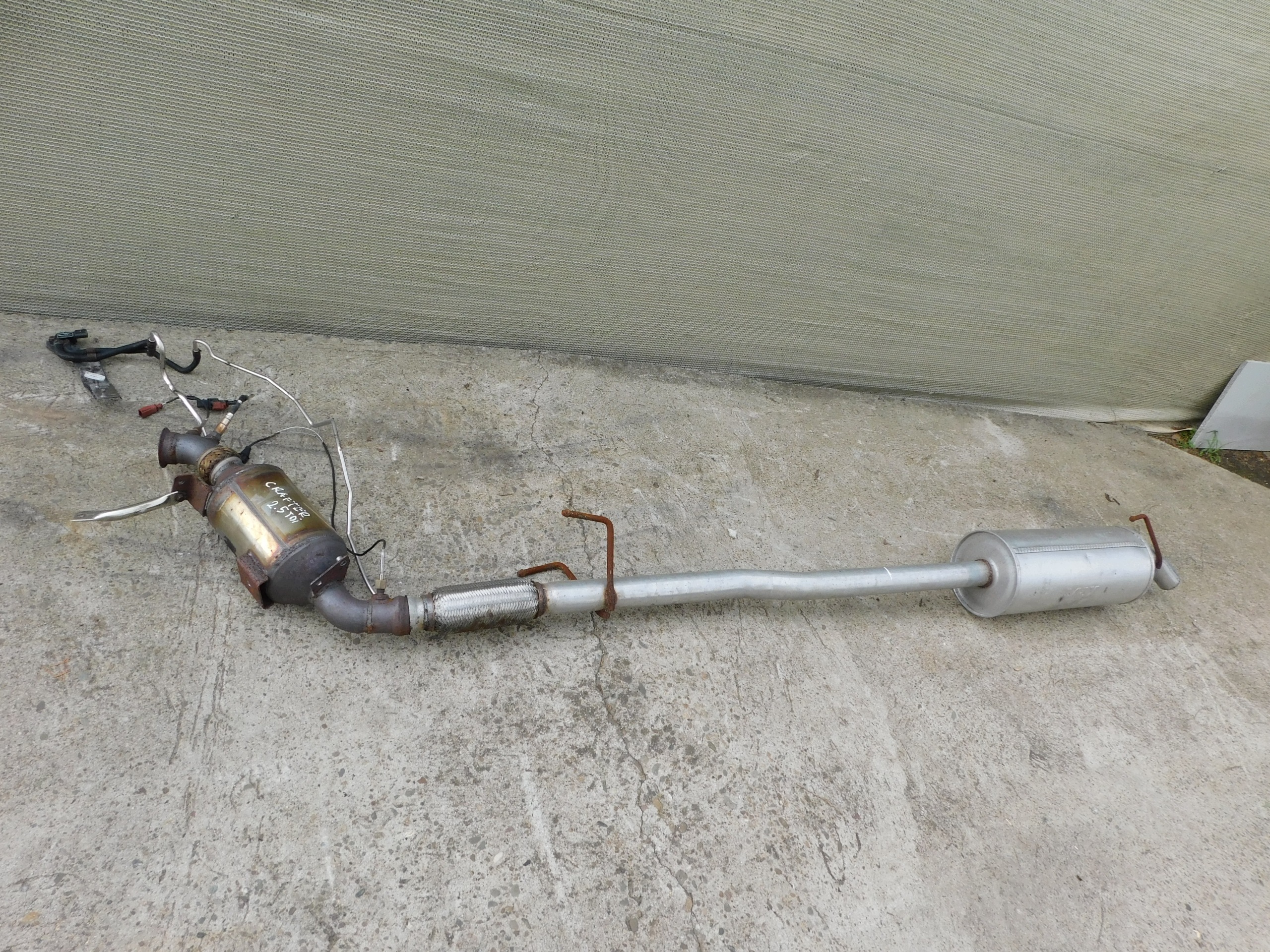 complete exhaust pipe DPF catalyst tlumik sensors VW Crafter 2.5 TDI sprawny