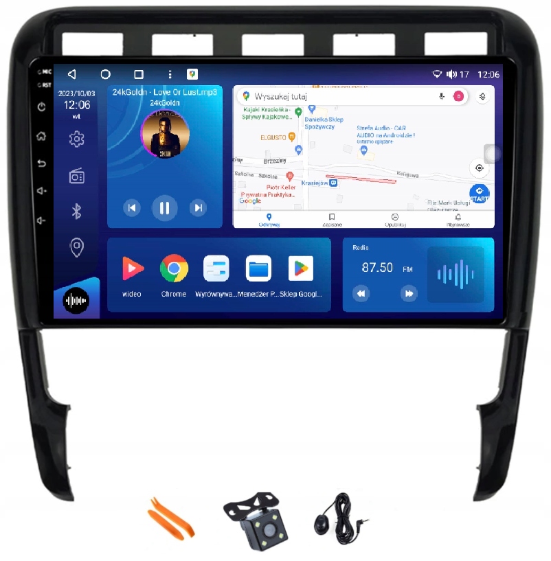 Radio Android Nawigacja Qled Carplay 128GB Lte Gps Porsche Cayenne 1 02-10