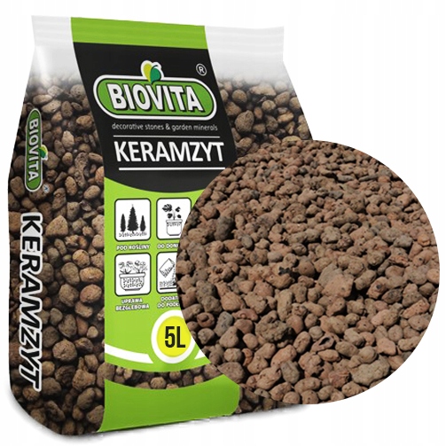 Keramzyt 5L Ogrodniczy 8-16mm Biovita Waga 0.9 kg