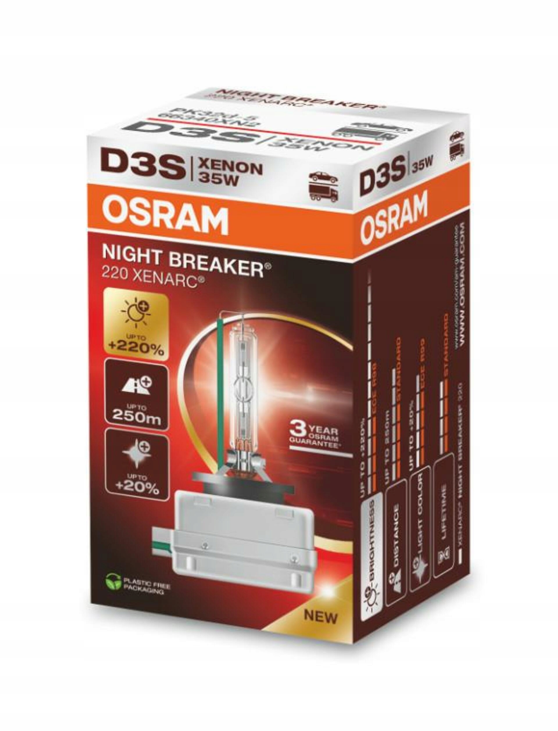 Osram D3S 35W Xenarc Night Breaker Laser +220% 1ks 66340XN2