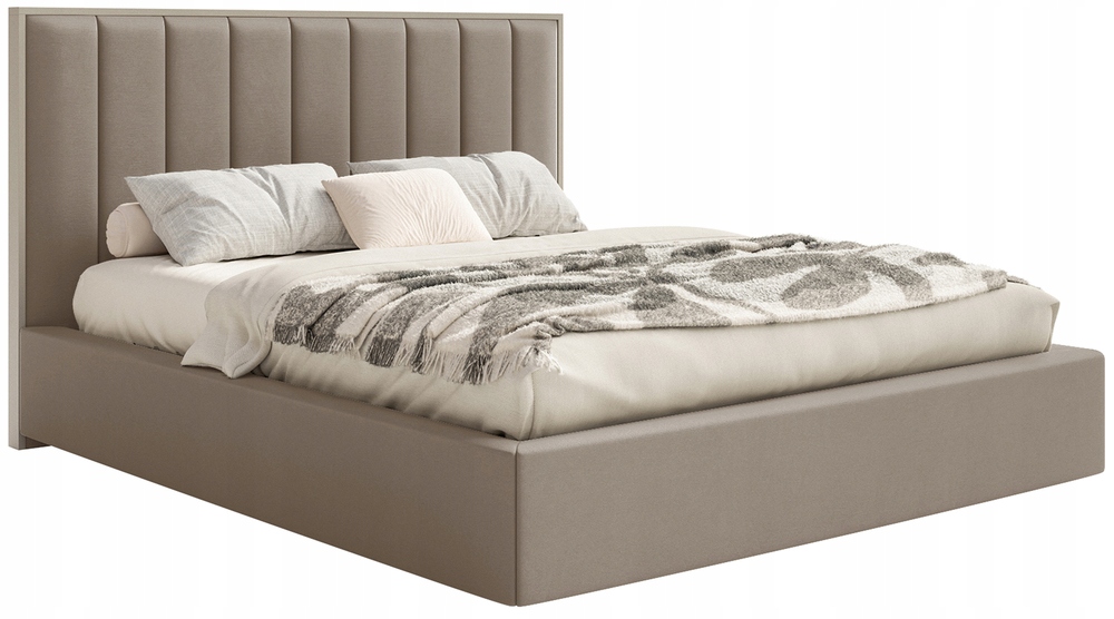 Čalouněná postel 160 x 200 cm Togents hnědý hydrofobní velur