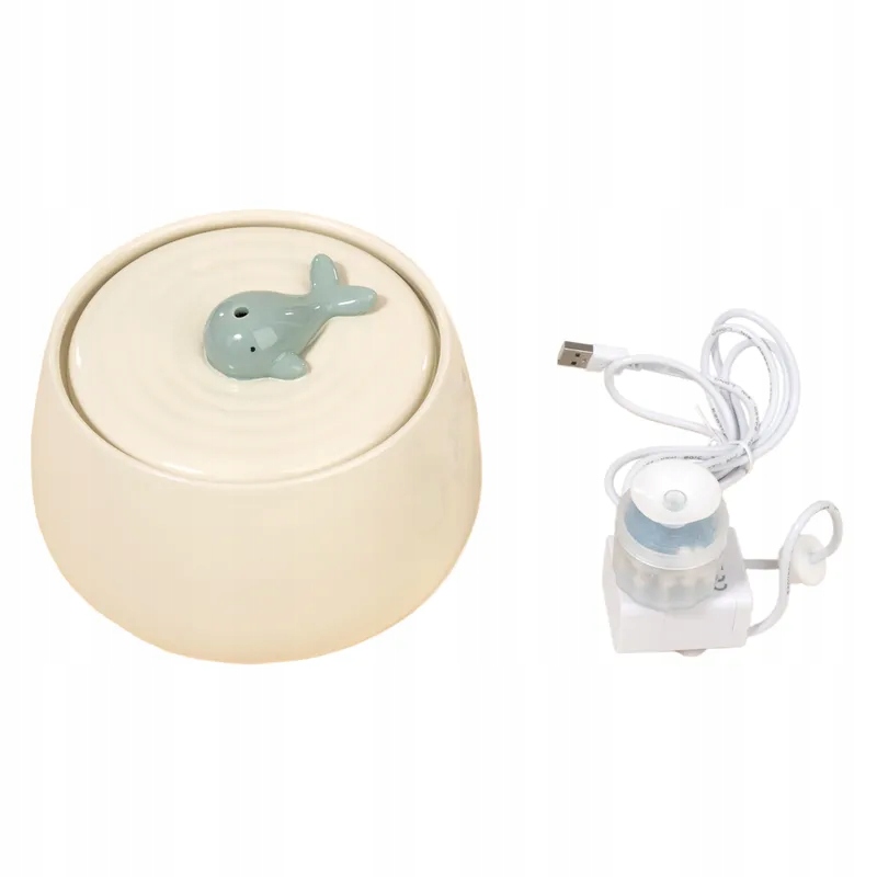Tiaki ceramiczna fontanna dla kota Wieloryb 1,3 litra