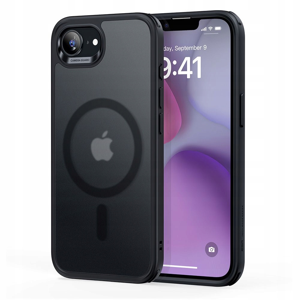 Esr Classic Hybrid HaloLock Hybrydowe etui do iPhone'a 16e – matowa czerń