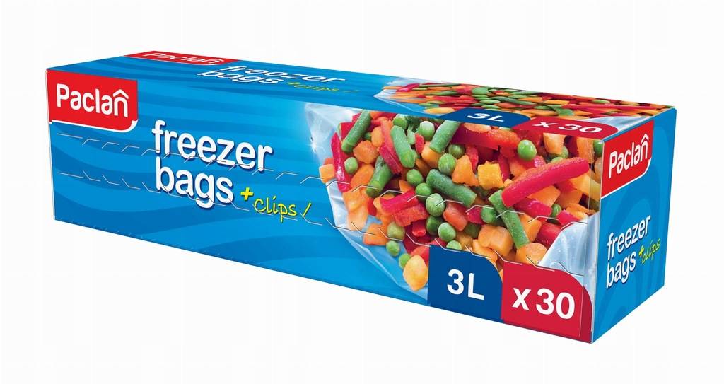 

Woreczki do mrożenia 3L 30 szt Freezer Bags Paclan