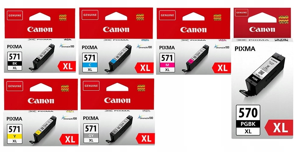 

6x Tusz Canon PGI-570 XL+ CLI-571 XL Cmykgy MG7750