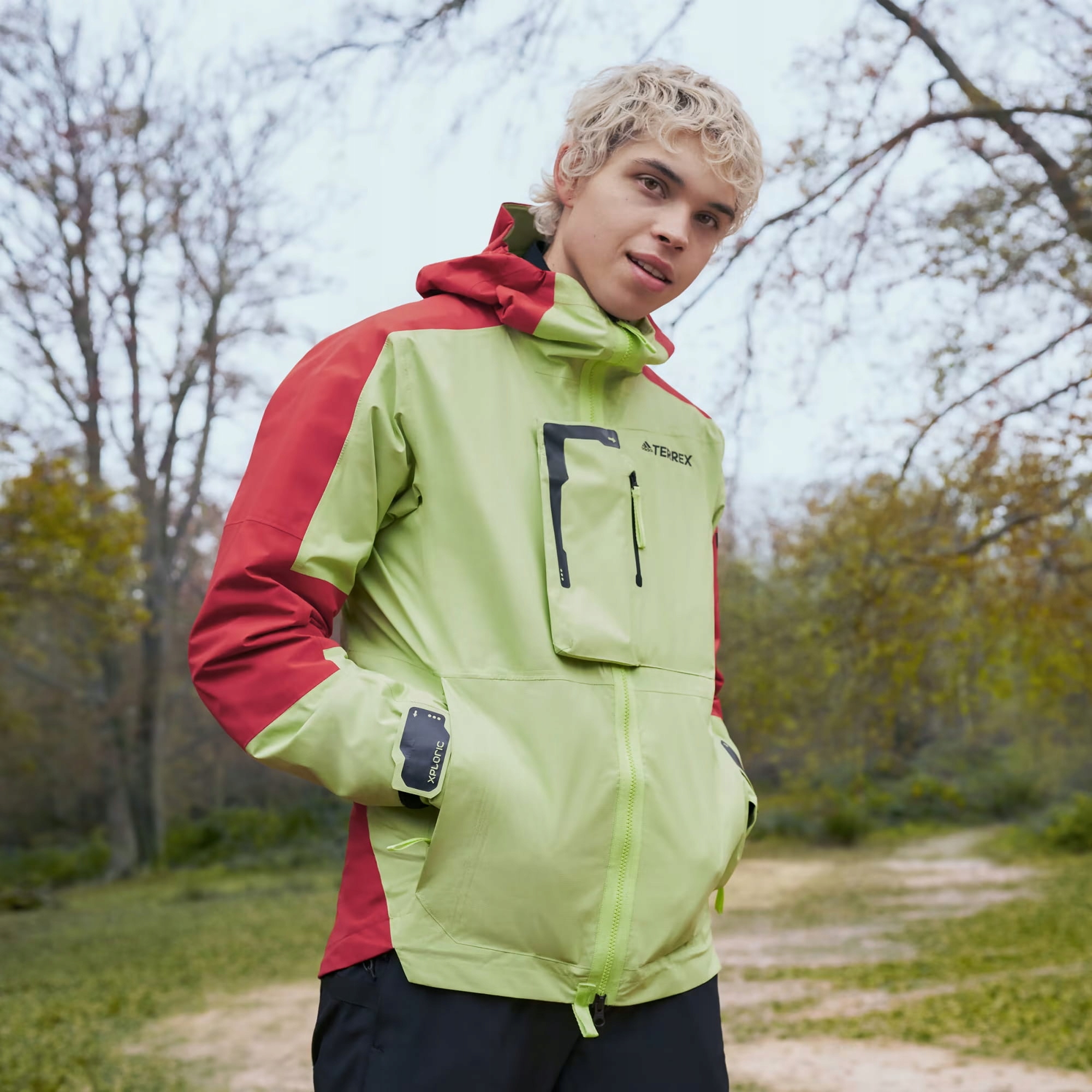 KURTKA PRZECIWDESZCZOWA MĘSKA LEKKA ADIDAS TERREX XPLORIC RAIN.RDY