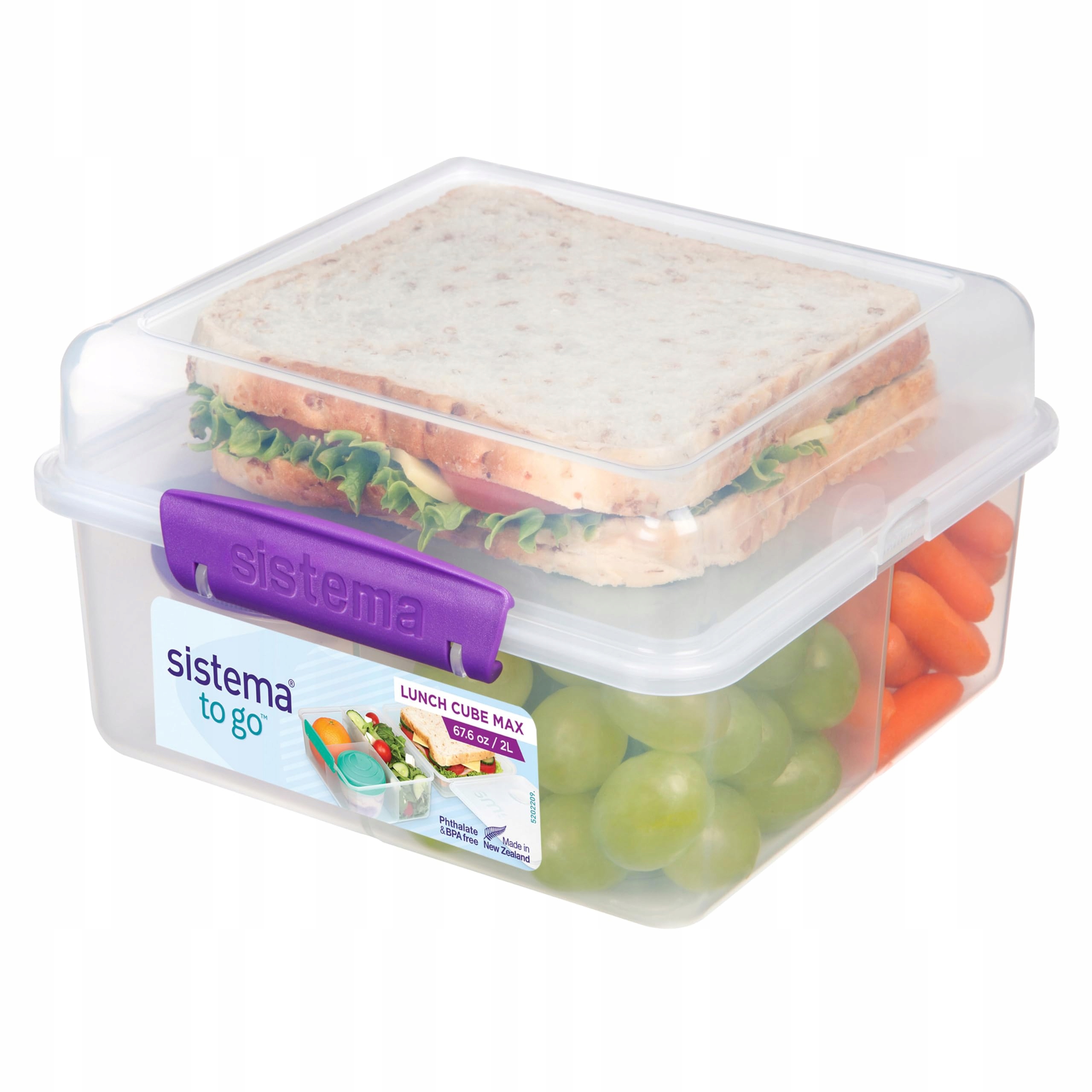Sistema Lunch Cube Max 2 Litry Nádoba na jídlo s více přihrádkami