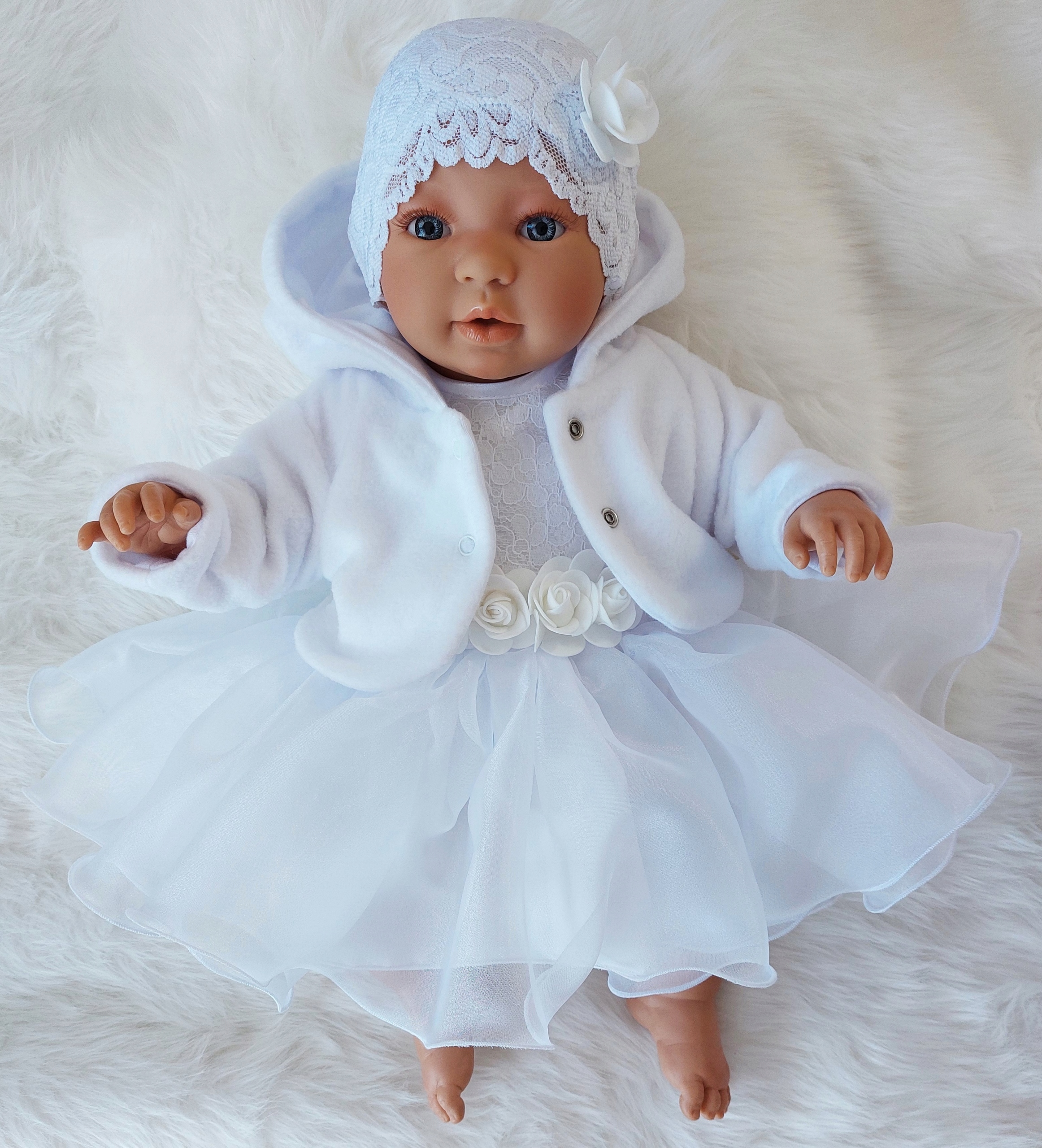 4CZ KOMPLET do chrztu SUKIENKA ubranko R.74 Rozmiar 74