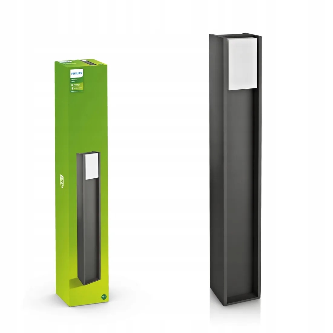 Philips Led stojaca Lampa Vonkajší záhradný žĺtok Bridge antracit 80 cm