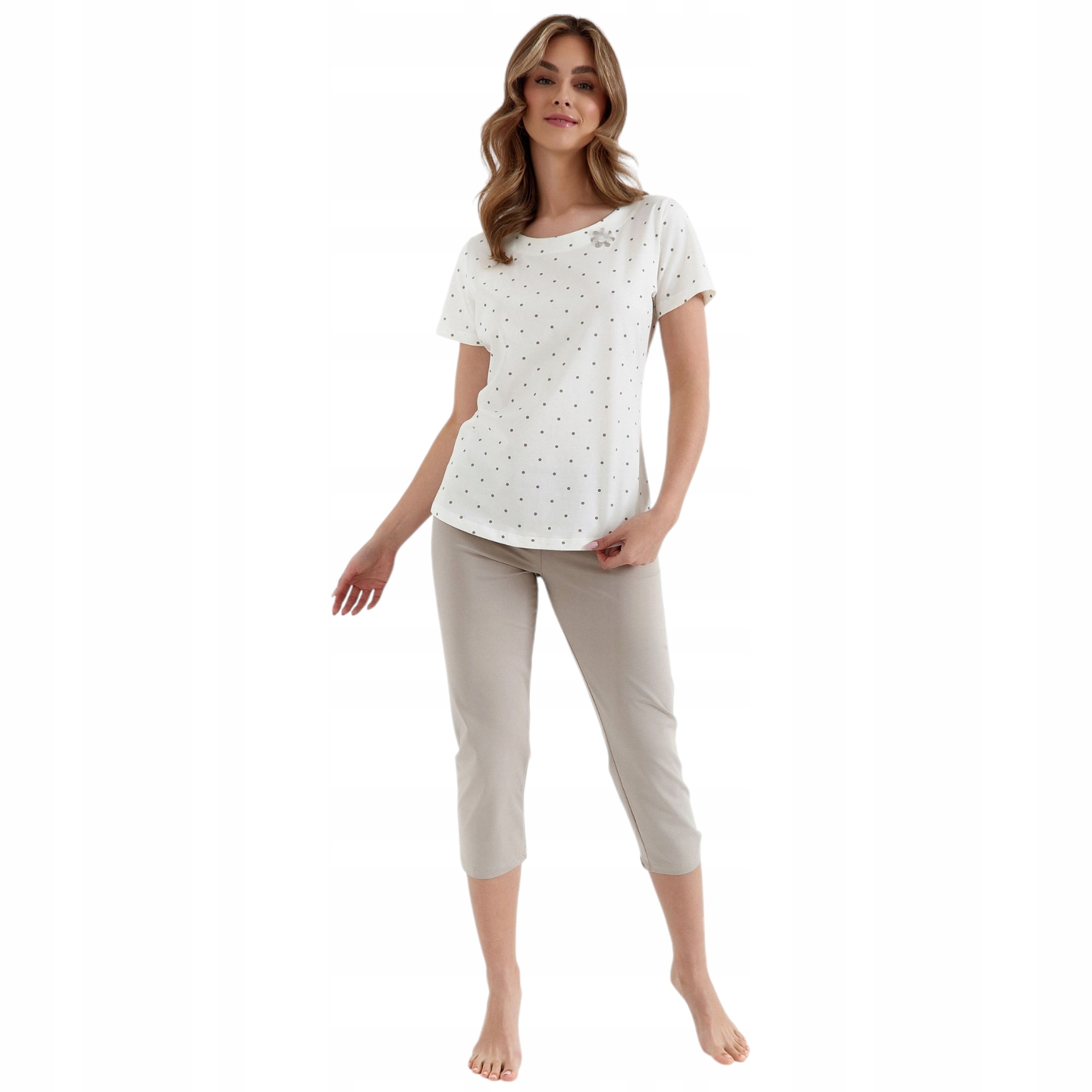 Dámské dvoudílné bavlněné elegantní pyžamo na léto 440 Cana M