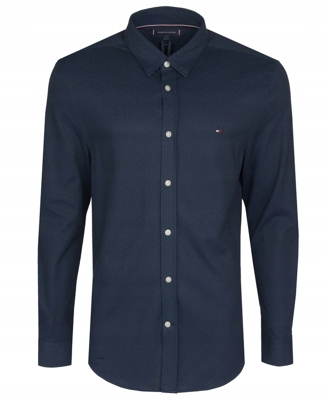 Tommy Hilfiger pánská pletená košile, tmavě modrá, L