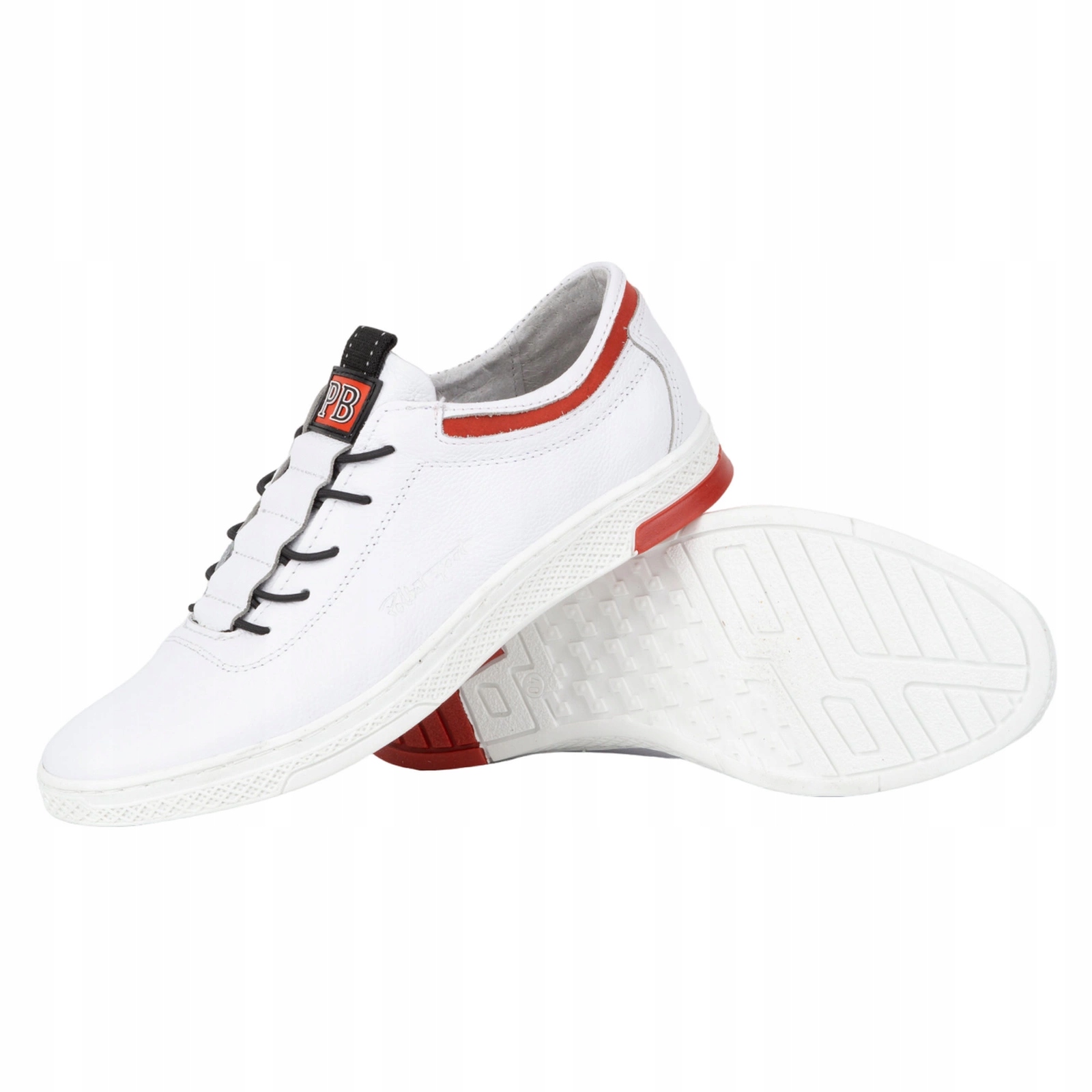 BUTY MĘSKIE SKÓRA CASUAL K22 BIAŁY POLSKIE 42