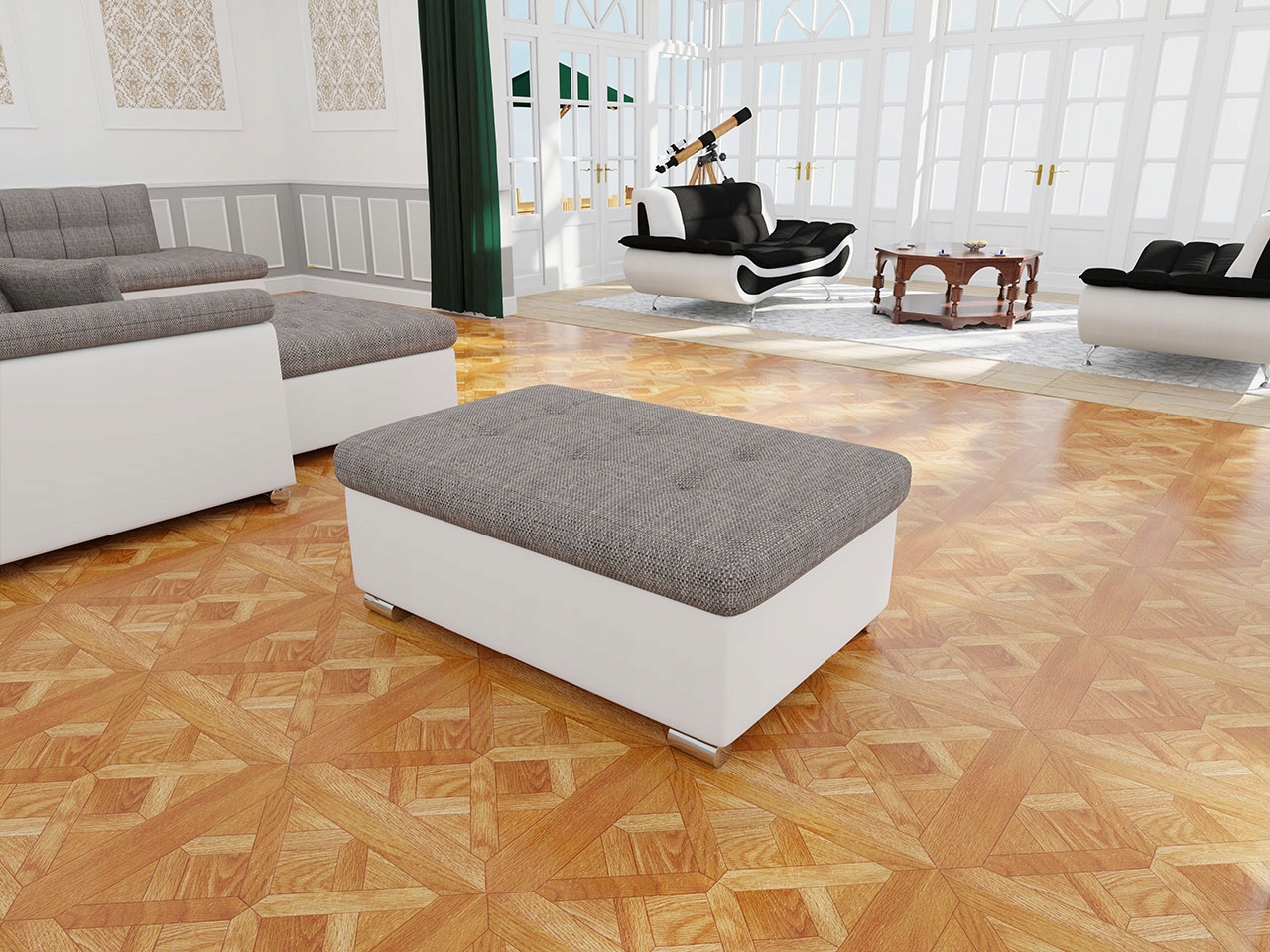 duża PUFA do salonu Niko SIEDZISKO podnóżek Kod producenta 5902928779639