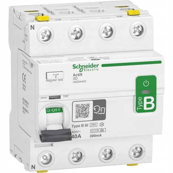Schneider Electric Acti9 iID proudový jistič 4P 40A A9Z64440