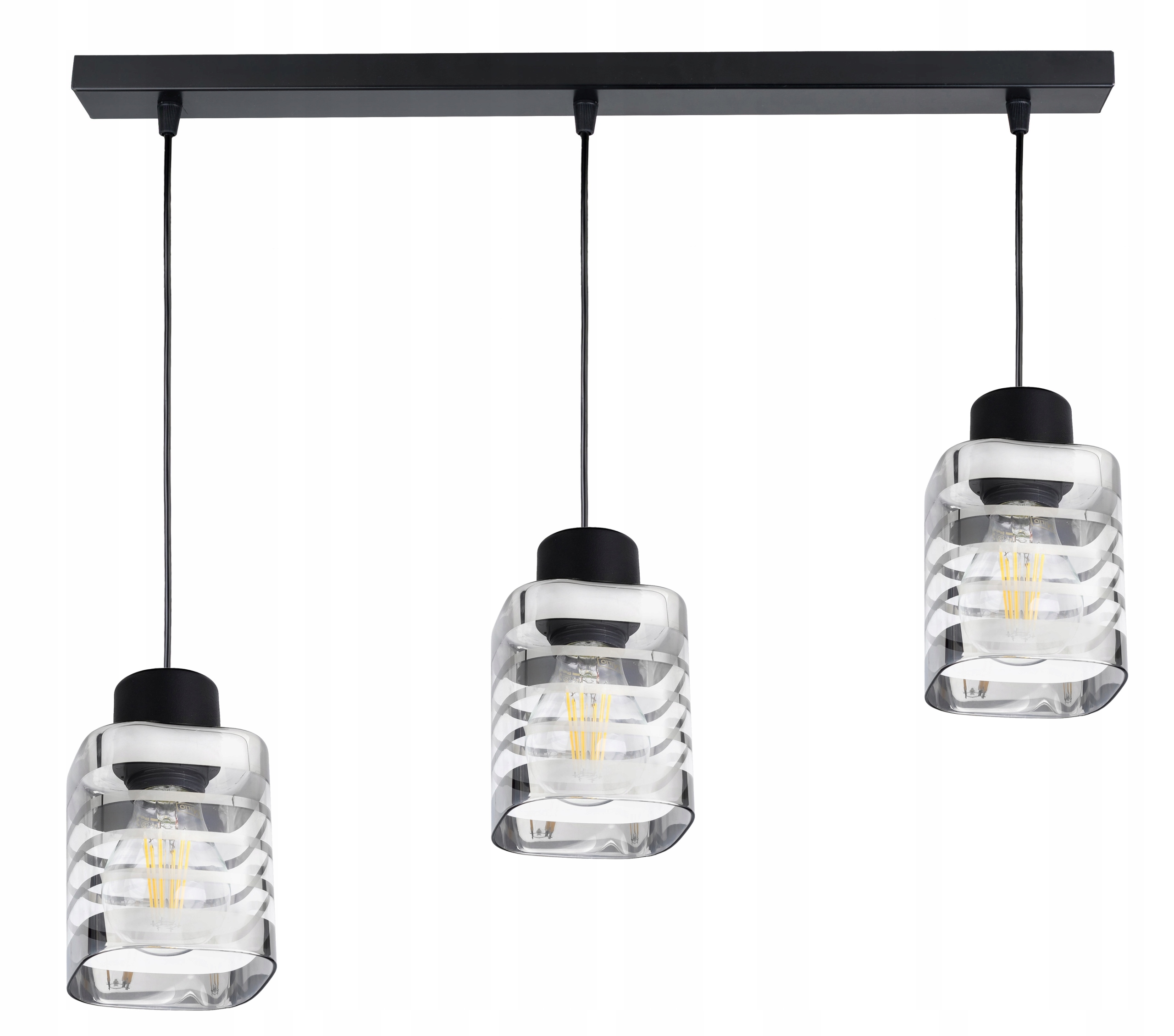 závěsné stropní svítidlo Zwis Lustr E27 Skleněná 3