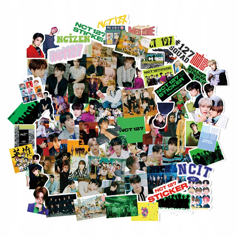 

Zestaw Naklejek Sticker Bomb Wlepy Nct Wlepki KPop